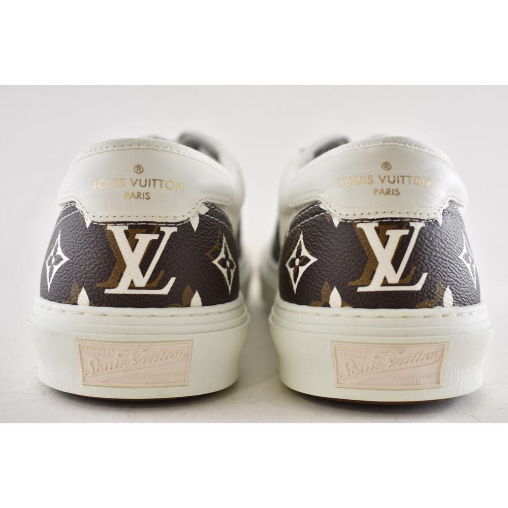 Louis Vuitton Trocadero Richelieu White Monogram Logo Low Sneaker UK 9 US 10 11 - Picture 12 of 14